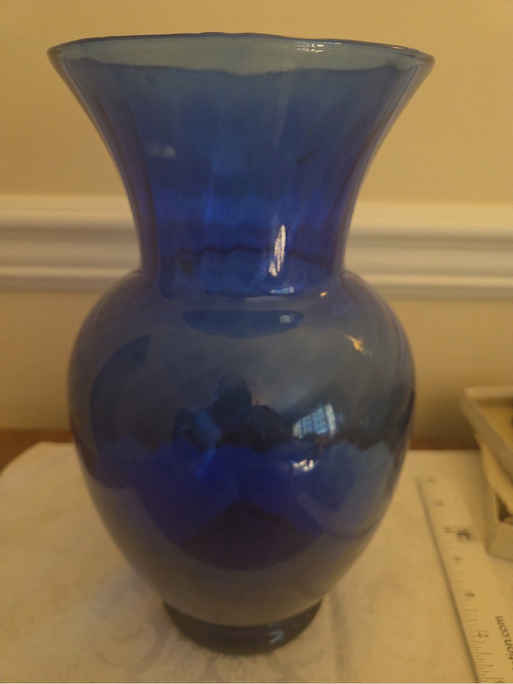 Blue Glass Home Vase - Brand Unspecified
